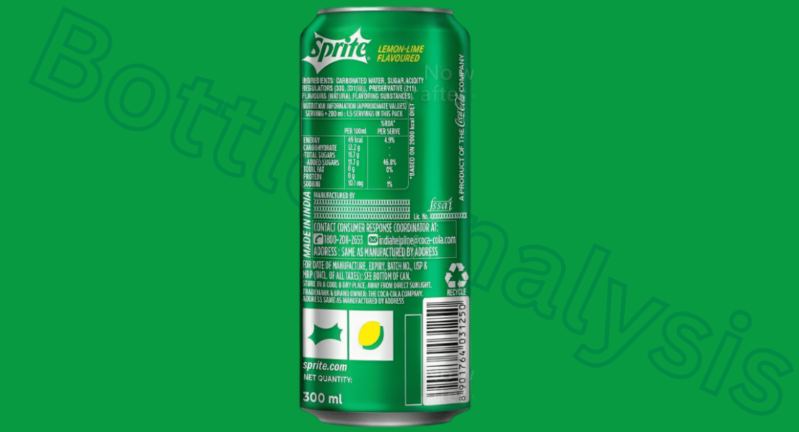 ingredients of sprite