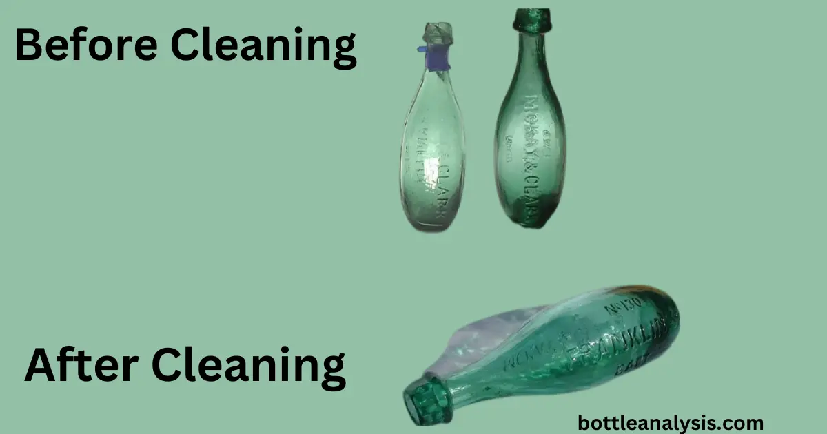 vintage glass bottle cleaning